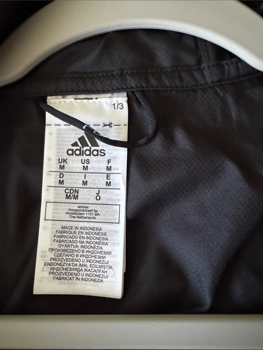 adidas Men’s Black Hooded Windbreaker Jacket